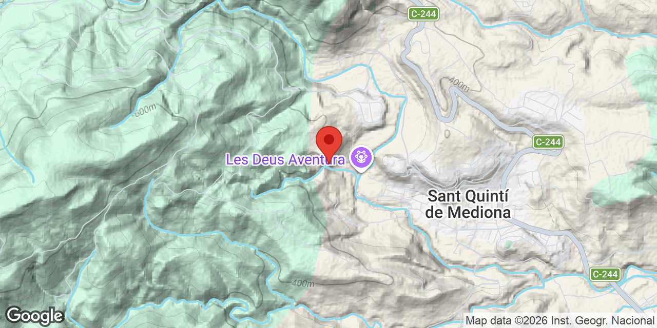 Mapa de situació de DEUS, ABRIC DE LES