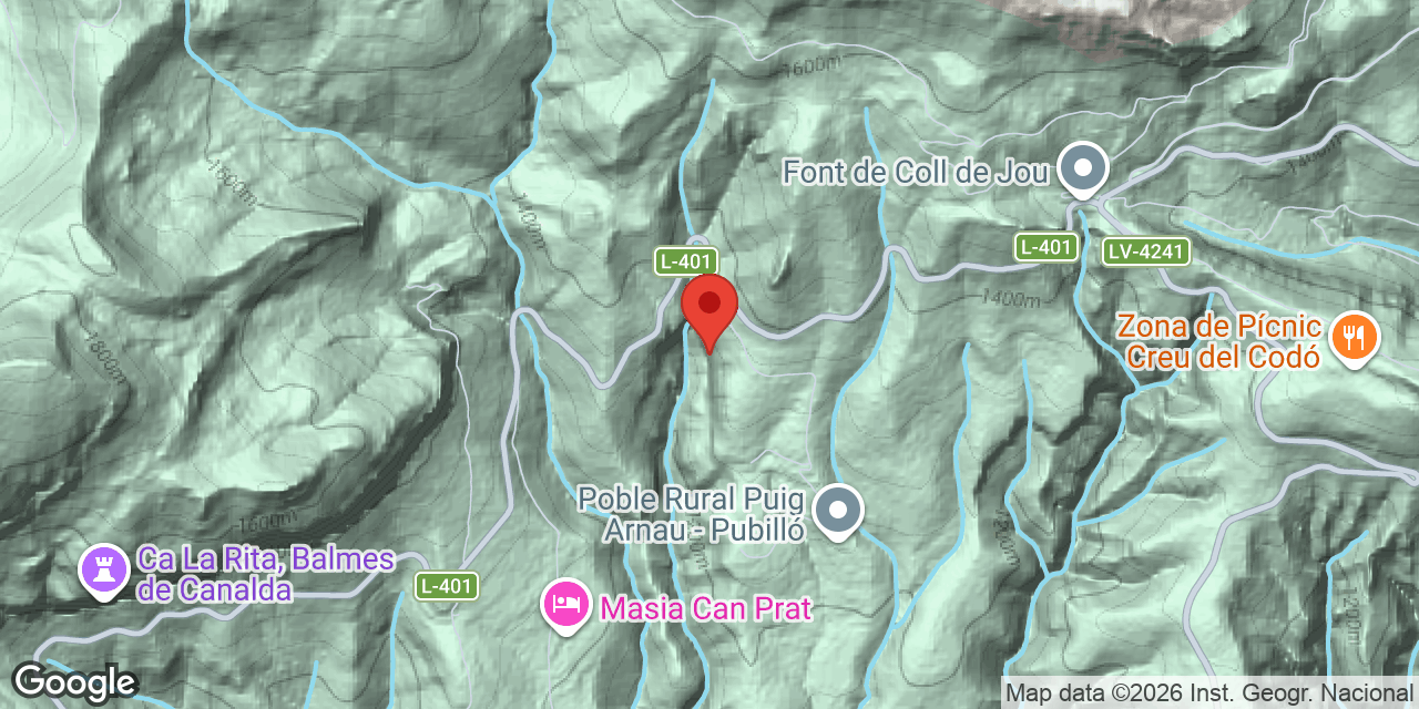 Mapa de situació de PERDIU, ESPLUGUES DE LA