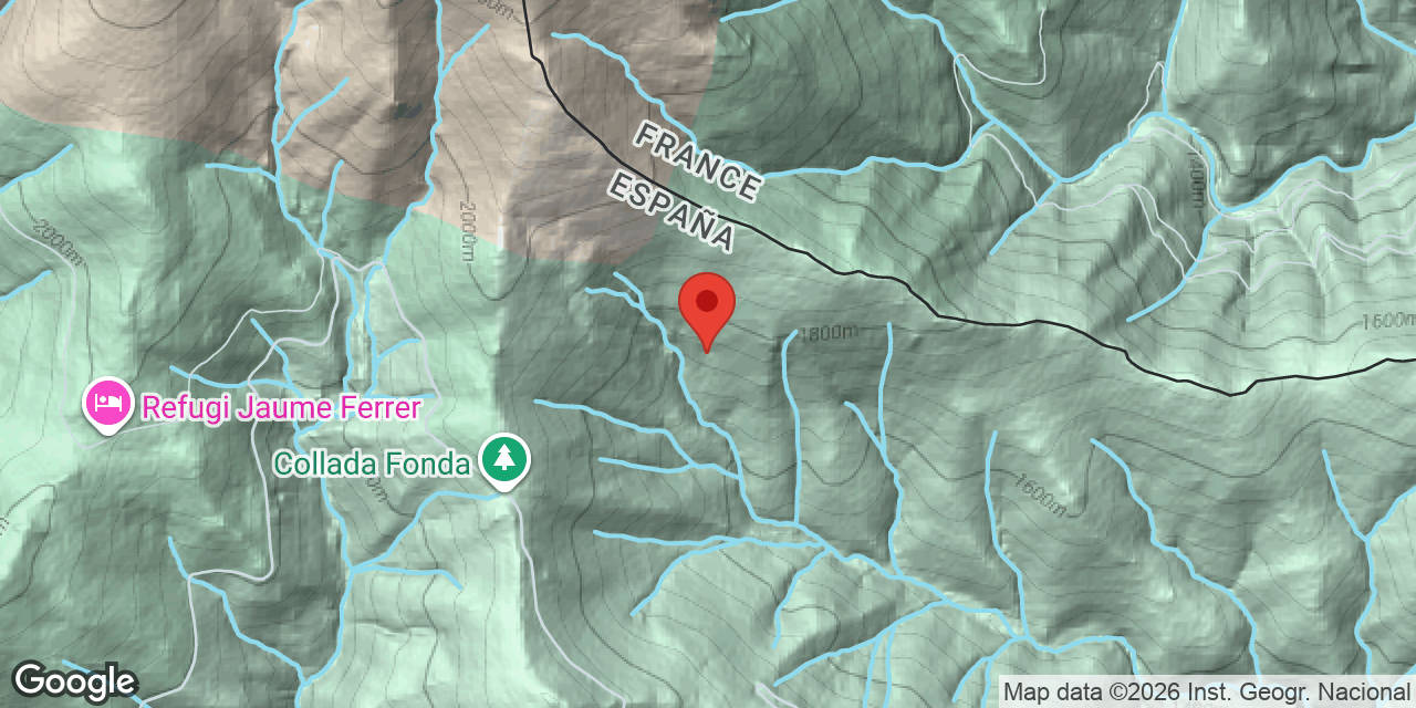 Mapa de situación de FONTS DEL RITORT, AVENC DE LES