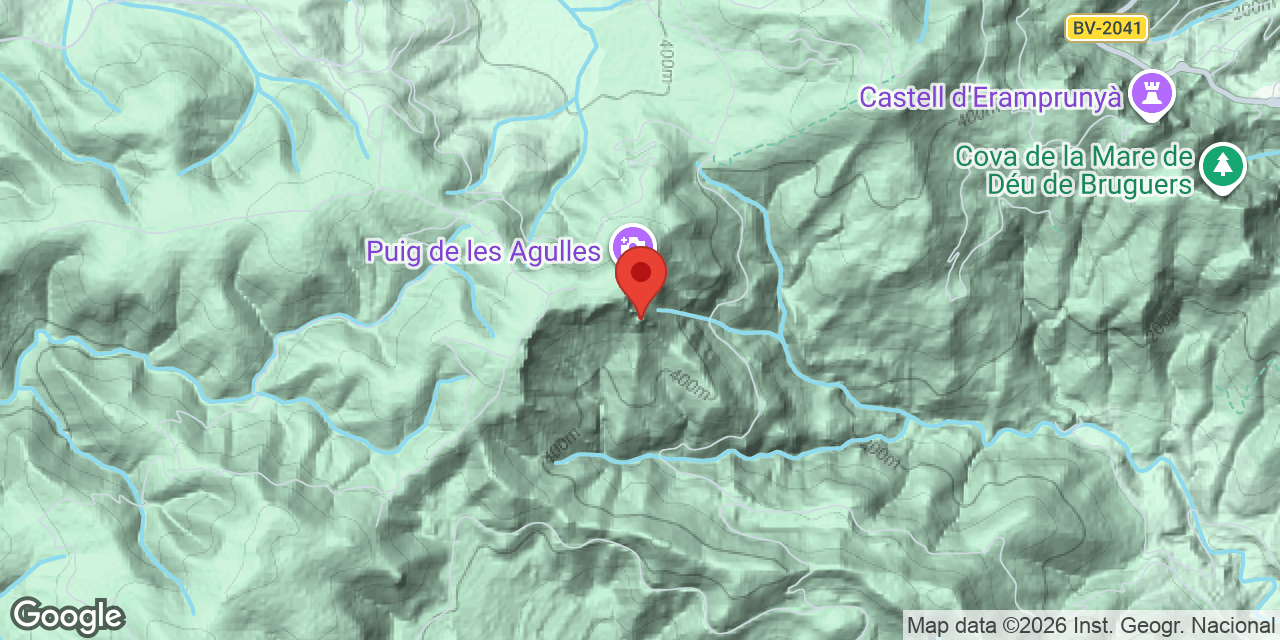 Mapa de situació de AGULLES, AVENCÓ DE LES