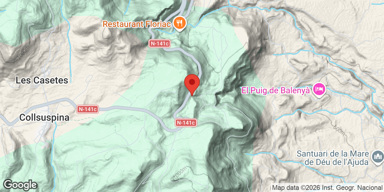 Mapa de situació de COSTA DEL GARRET, BALMA DE LA