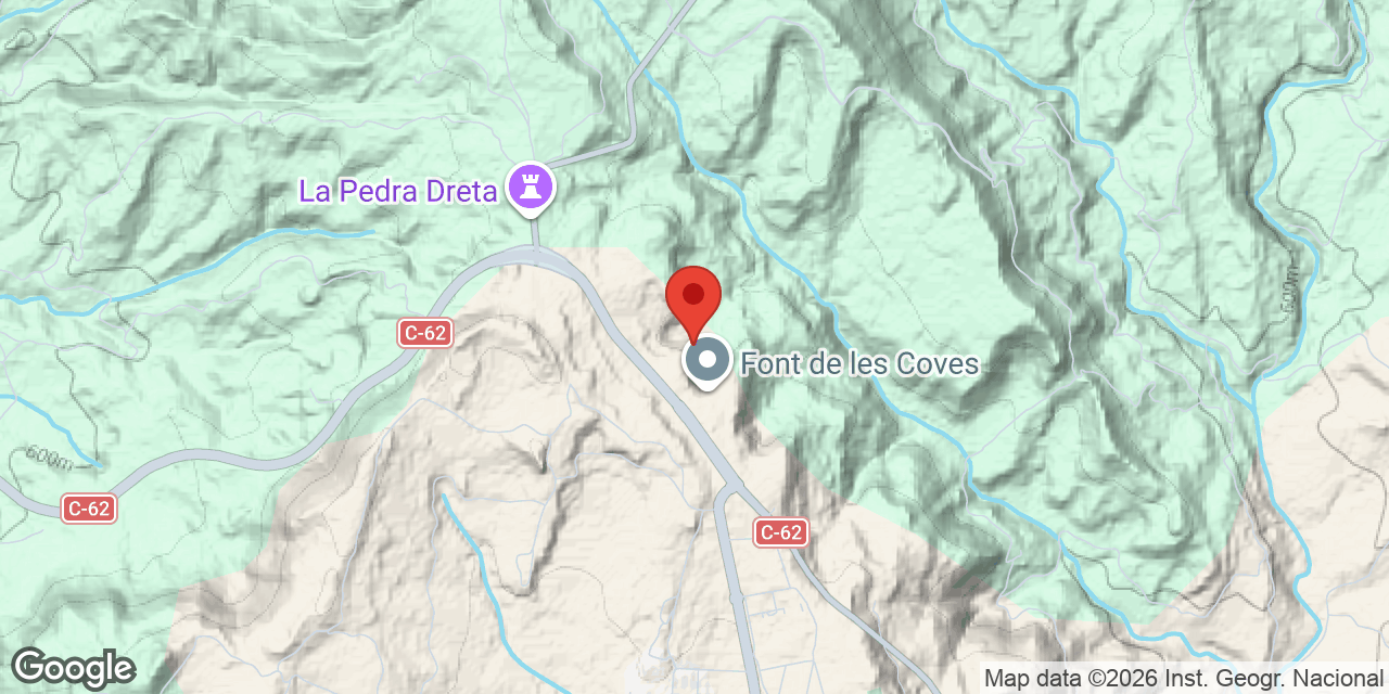 Location map of FONT DE LES COVES, BALMA Nº2 DE LA