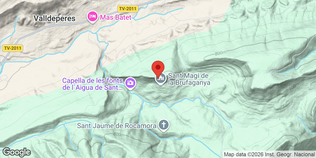 Location map of SANT MAGÍ DE BRUFAGANYA, COVES DE