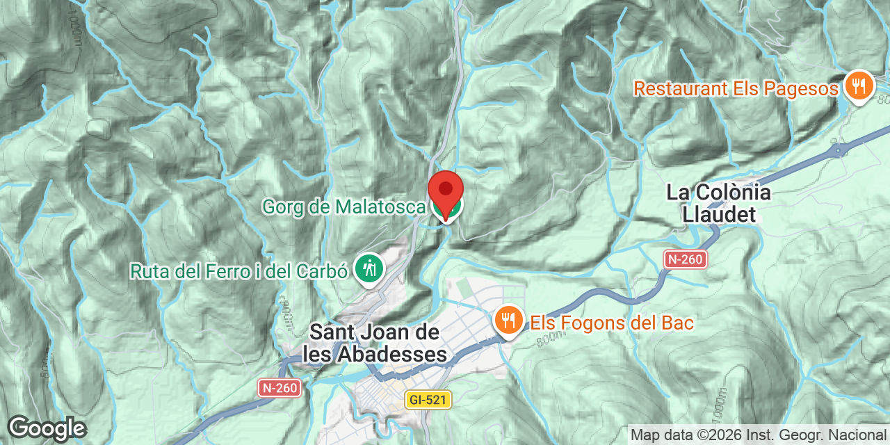 Mapa de situació de MALATOSCA, FORAT DE