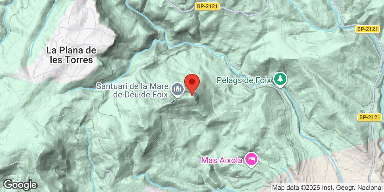 Location map of A DE FOIX, COVA