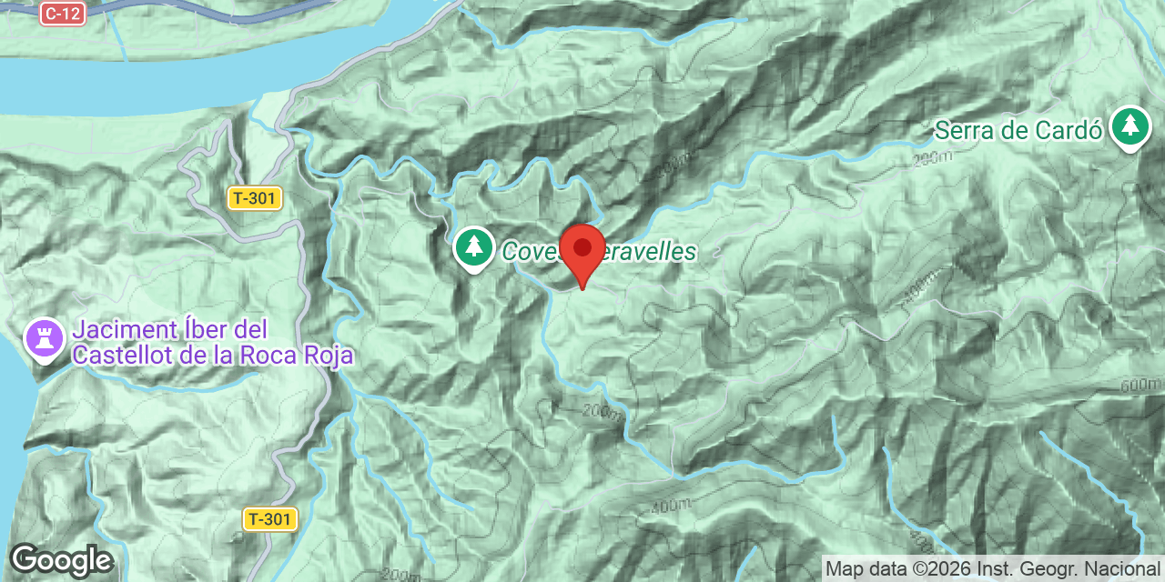 Mapa de situación de BARRANC D'AIXECA, AVENC DEL