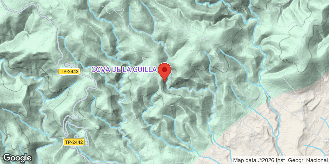Mapa de situació de PENJADA DEL BARRANC FONDO, COVA