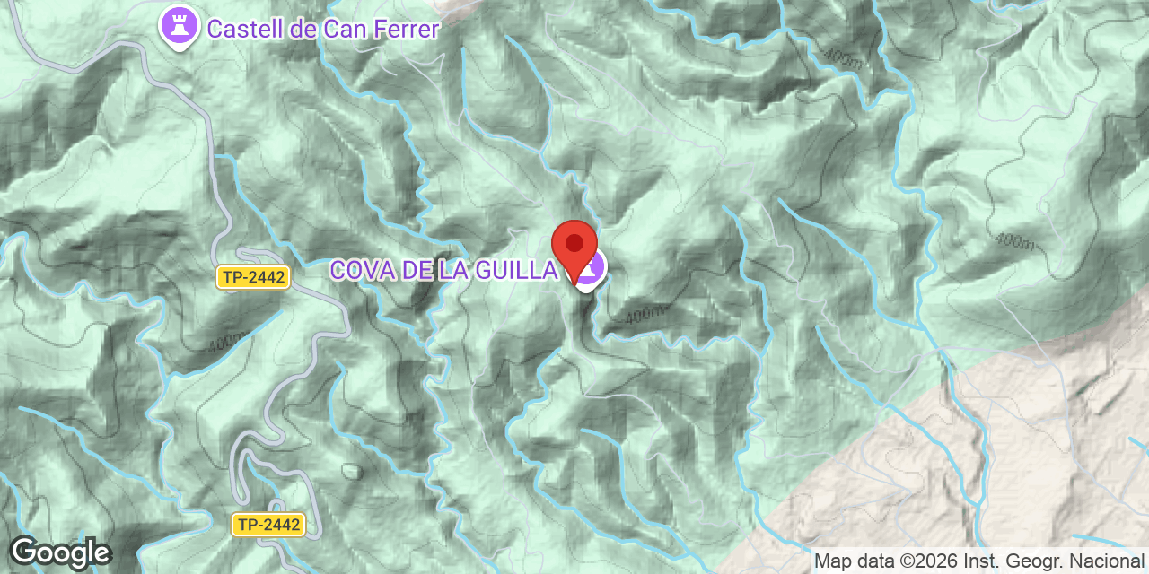 Mapa de situació de GUIA, COVA DE LA