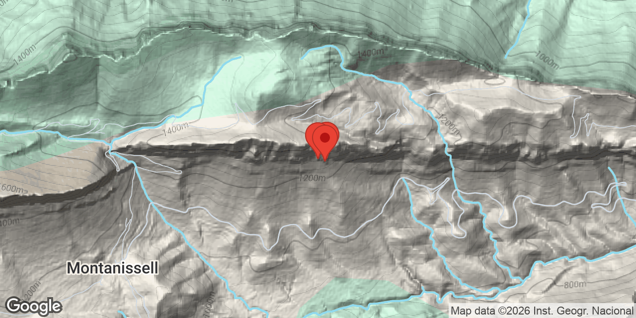 Mapa de situació de COSTES DE LA GUINEU, FORATS DE LES