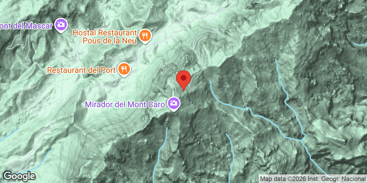 Mapa de situació de PISTA DEL CARO, AVENC DE LA