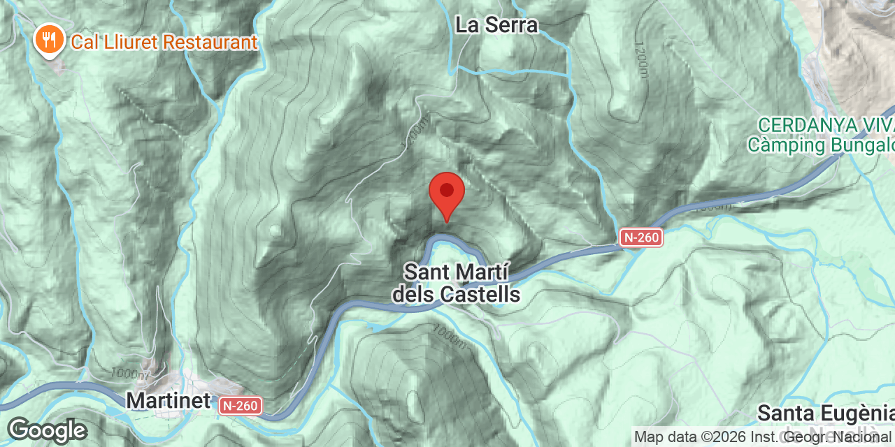Mapa de situació de SANT MARTÍ DELS CASTELLS, BALMA DE
