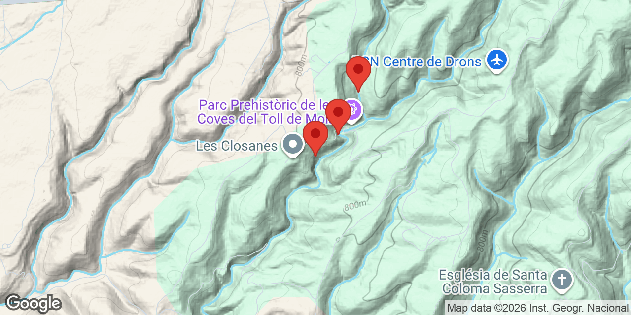 Mapa de situació de TOLL, COVA DEL