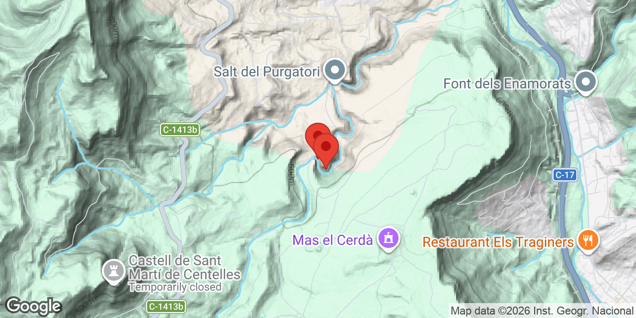 Mapa de situación de SALT DE L'INFERN, COVES DEL