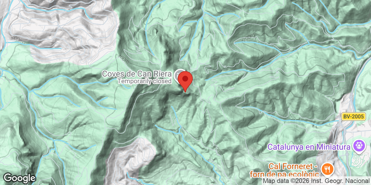 Mapa de situación de SERRA DE CAN VALENT, FORADADA Nº2 DE LA