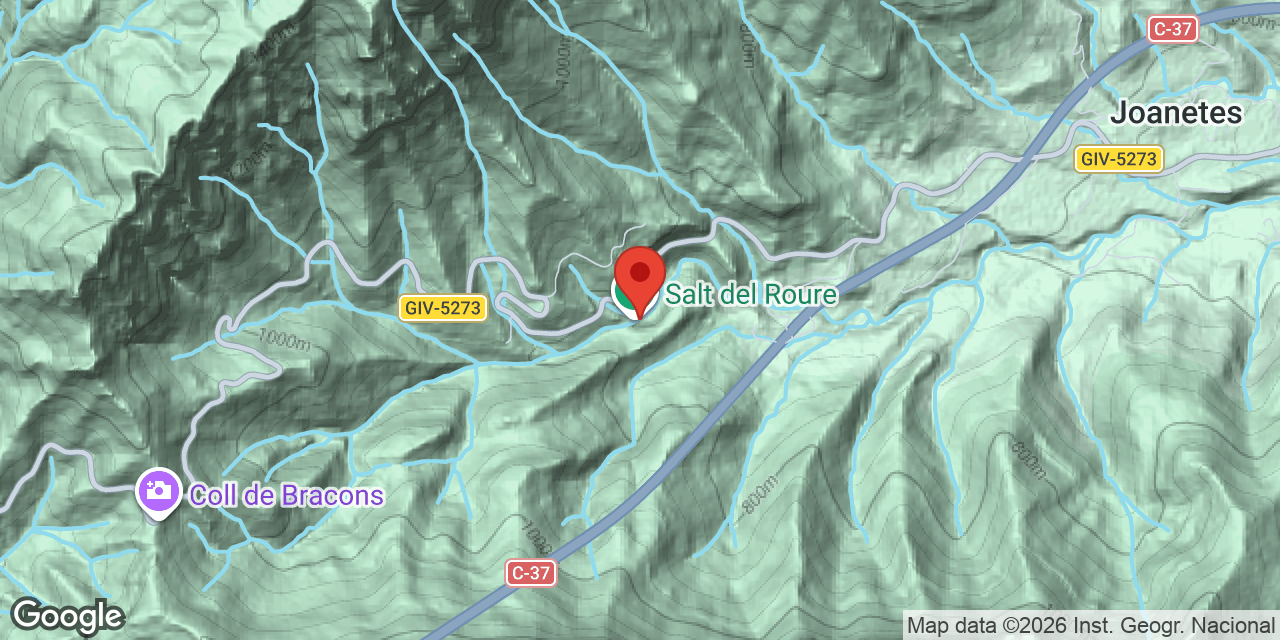 Mapa de situación de SALT DEL ROURE, BAUMA DEL