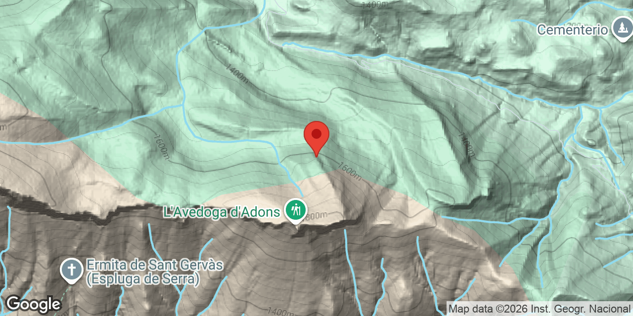 Mapa de situación de AVEDOGA, COVA DE L'