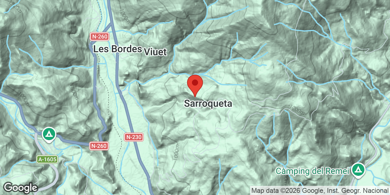 Mapa de situación de SARROQUETA, FORAT DE