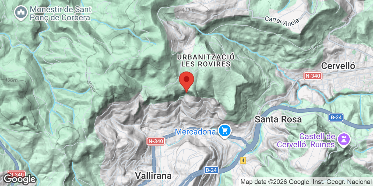 Location map of PONT DE LA BAUMA, COVA DEL