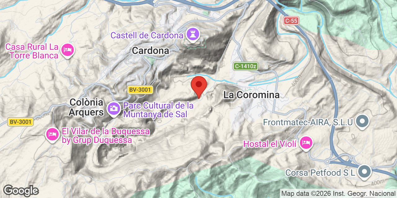 Mapa de situación de MEANDRES DE SAL, COVA DELS