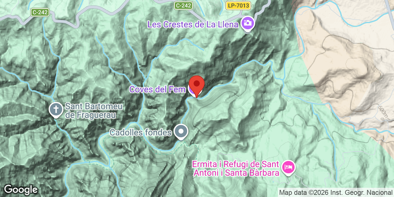 Mapa de situació de FEM, COVES DEL
