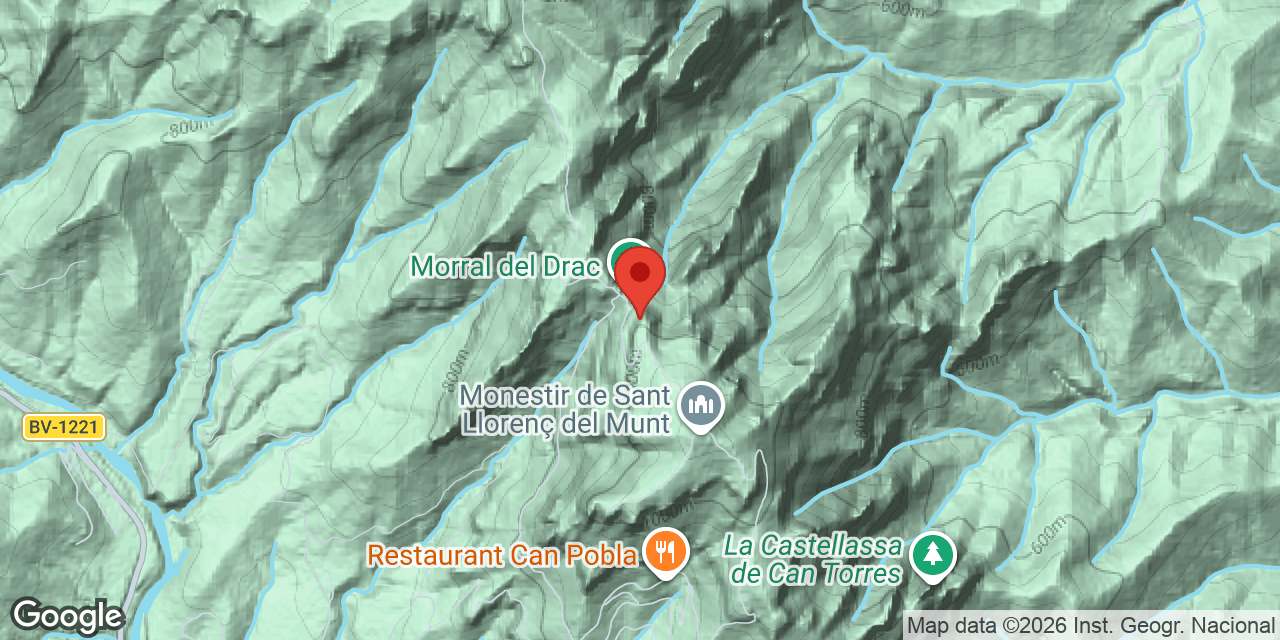 Mapa de situación de CANAL DELS BOMBERS, COVA DE LA