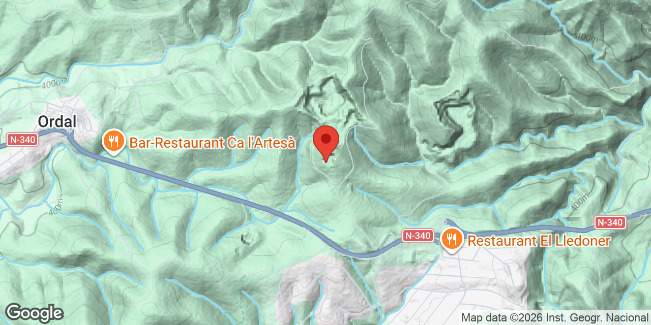 Mapa de situación de TORRE DEL TELÈGRAF, AVENC DE LA