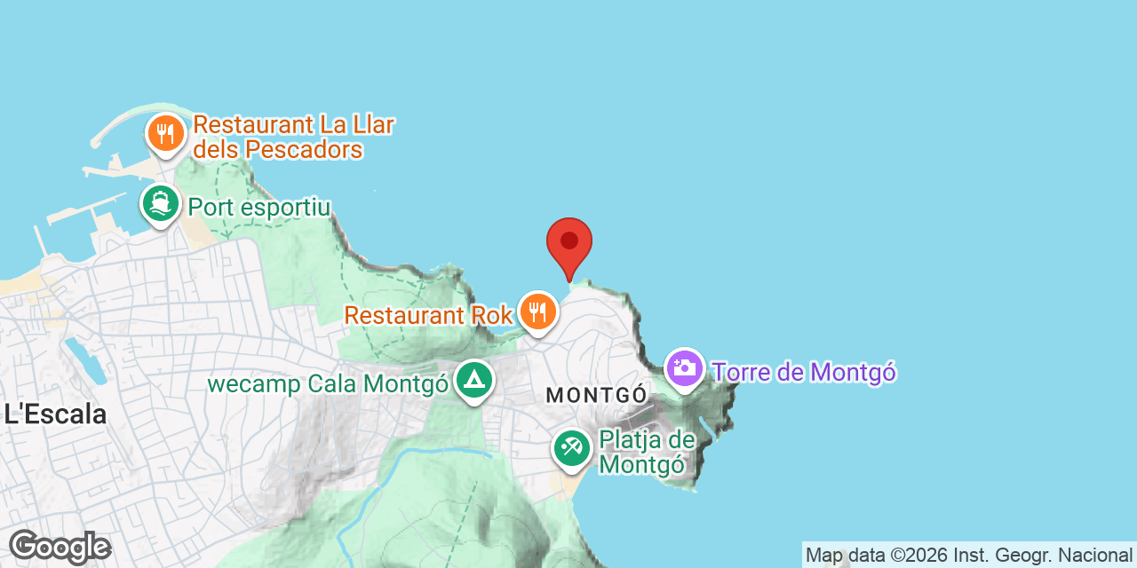 Mapa de situación de CIGALES, TÚNEL SUBMARÍ DE LES