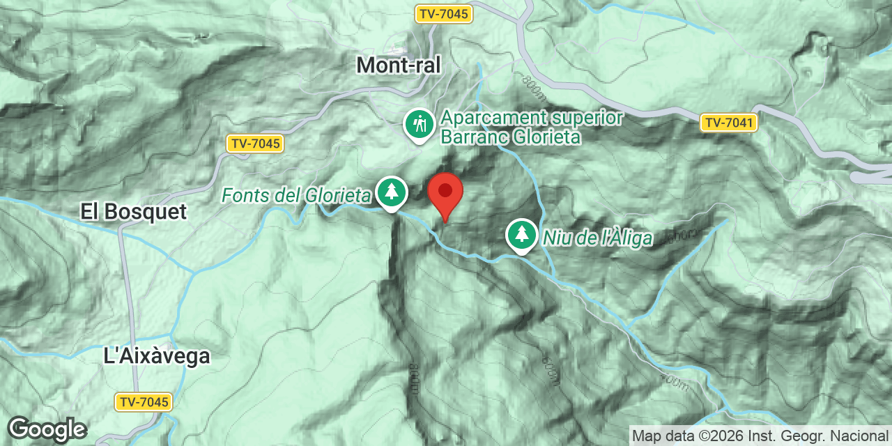 Mapa de situació de TOSQUES DEL GLORIETA, COVA DE LES