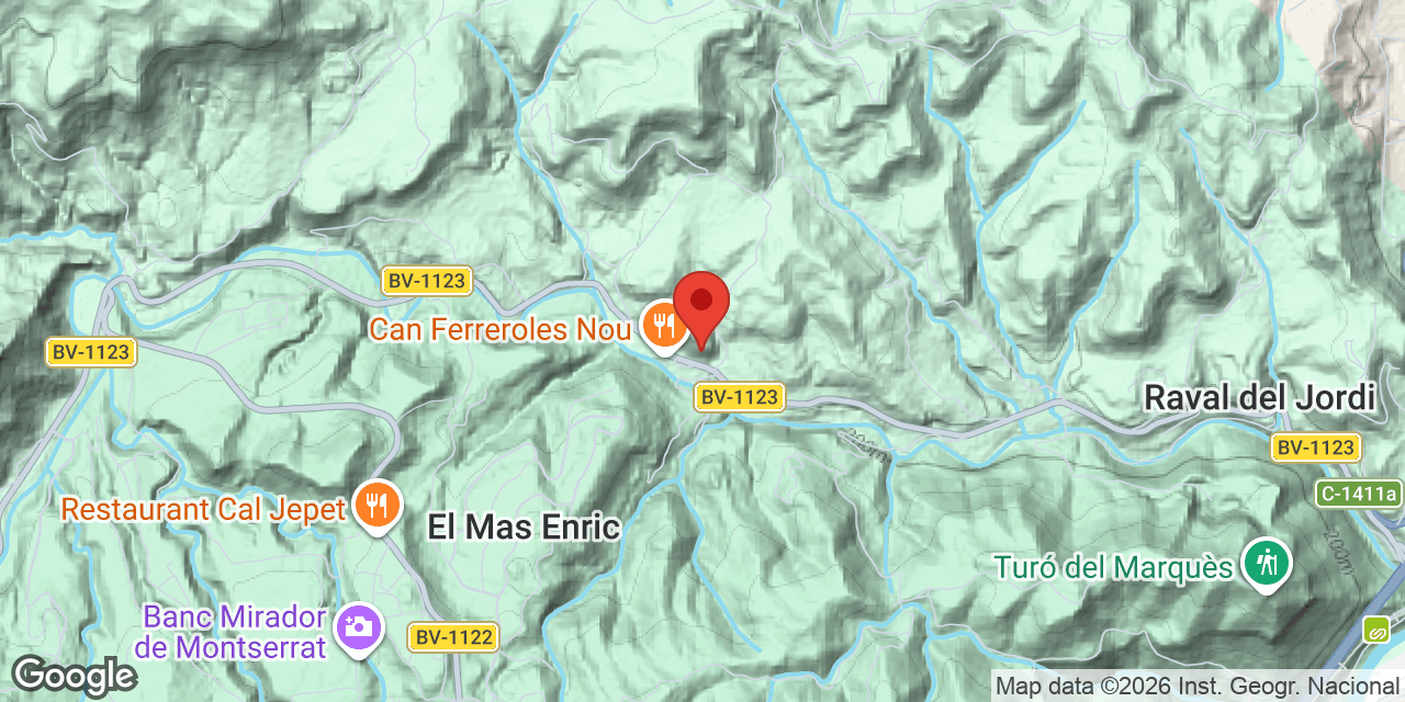 Mapa de situació de FERREROLES, BAUMA DE