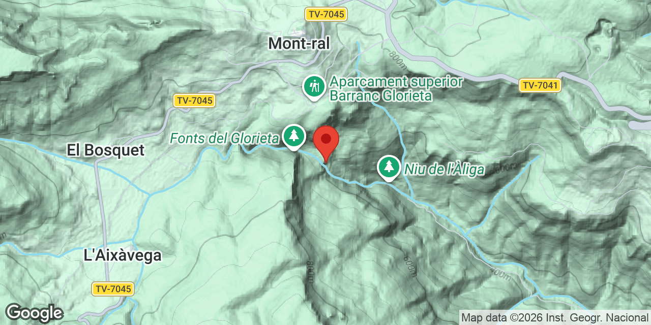 Mapa de situació de ESCALES DE LA GLORIA, COVA DE LES