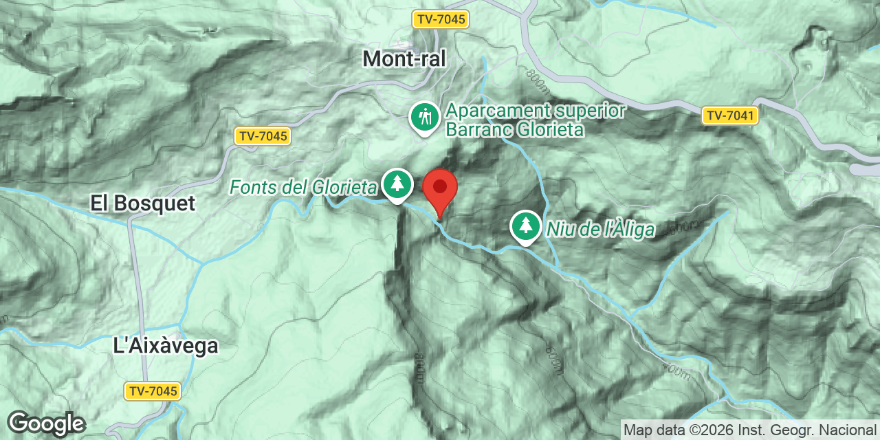Mapa de situació de ESCALES DE LA GLORIA, COVA ALTA DE LES