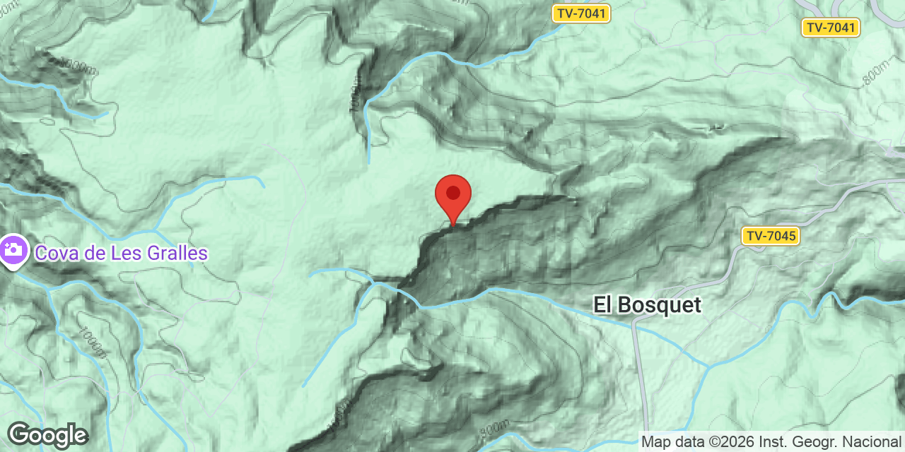 Mapa de situación de CINGLE DE L'ABELLERA, COVA DEL