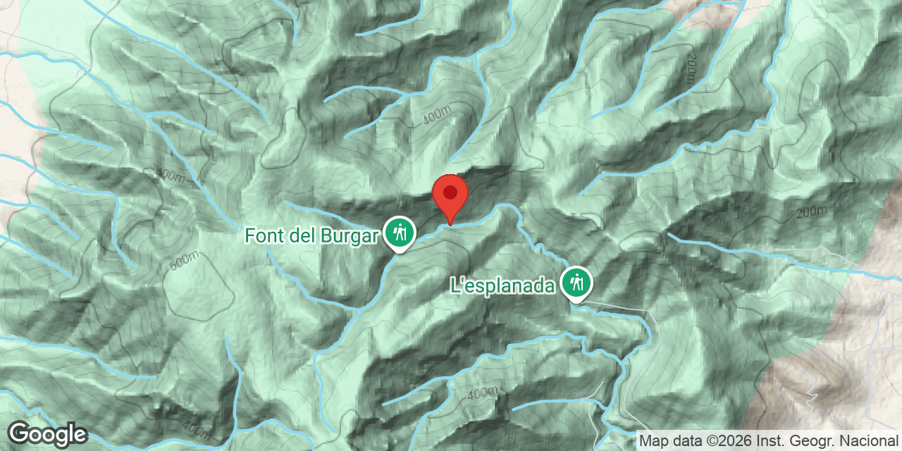Mapa de situación de LLOP, COVA DEL