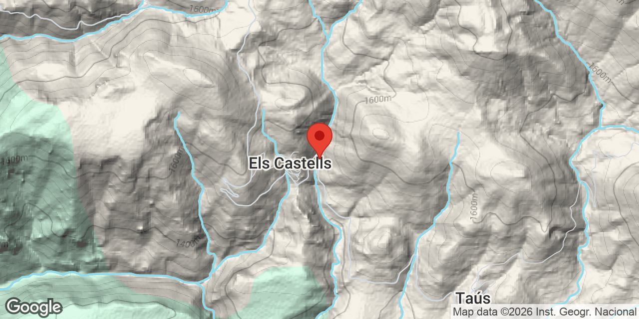 Mapa de situació de CASTELLS, ESPLUGA DE