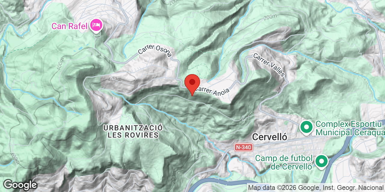 Mapa de situación de PENYA ROJA, BALMA DE
