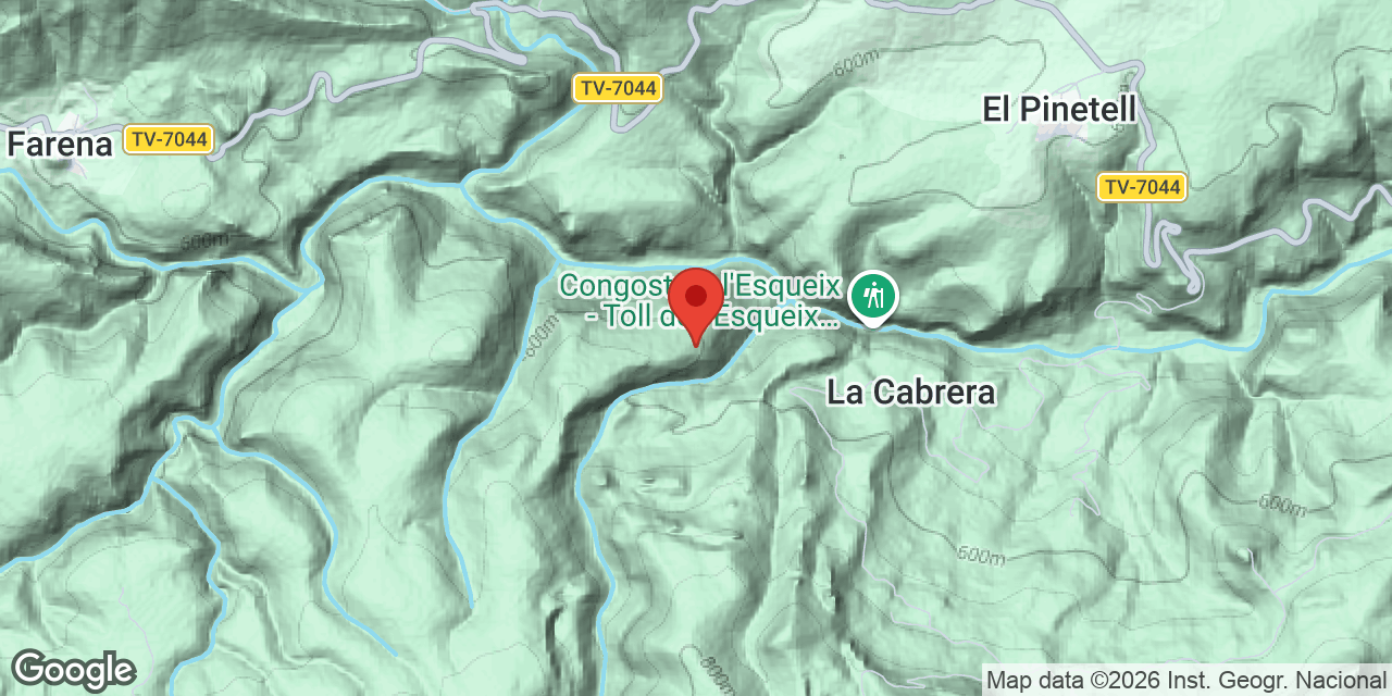 Mapa de situación de BARRANC DELS ESCLOTS, AVENC DEL