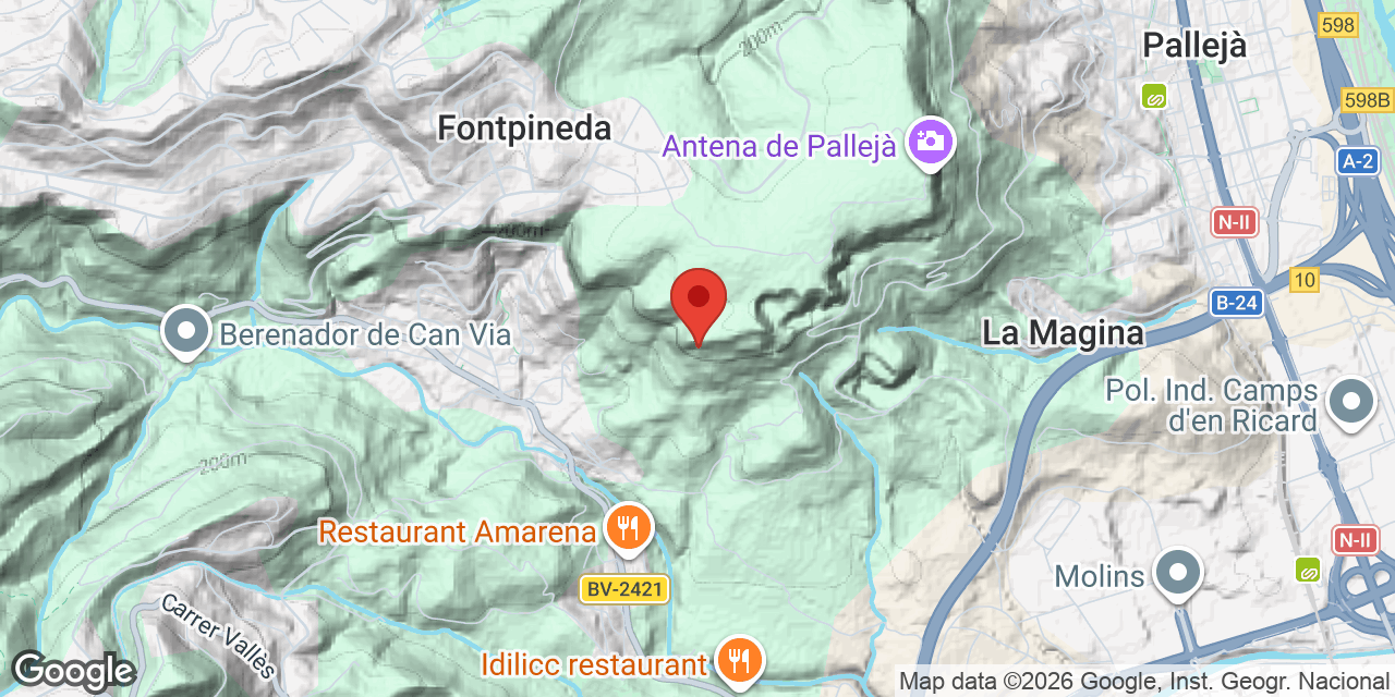 Mapa de situació de CAN PONÇGEM, COVA Nº 2 DE