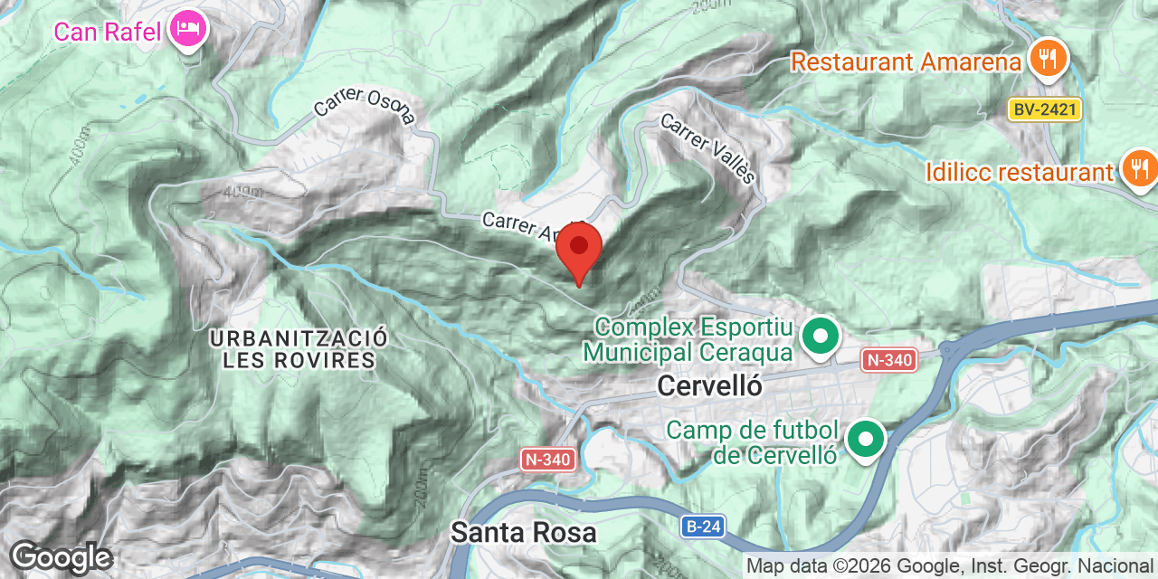 Mapa de situació de CAMÍ DE LA PEDRERA, COVA DEL