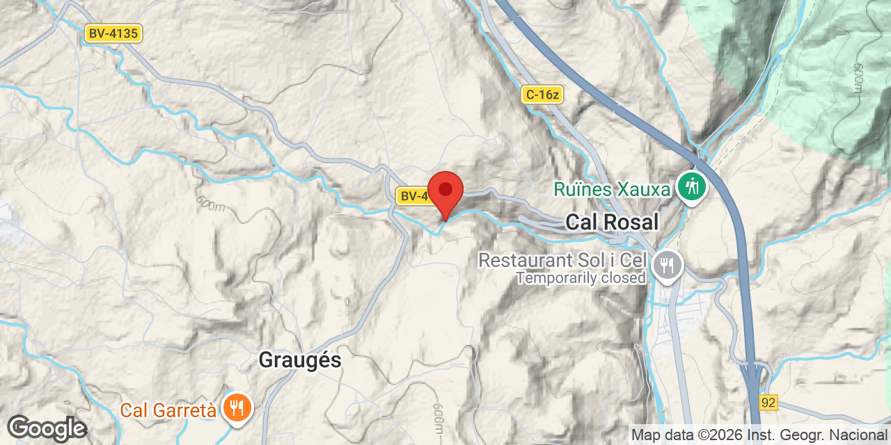 Mapa de situació de FRAU DE SANT ELIES, BAUMA DE LA