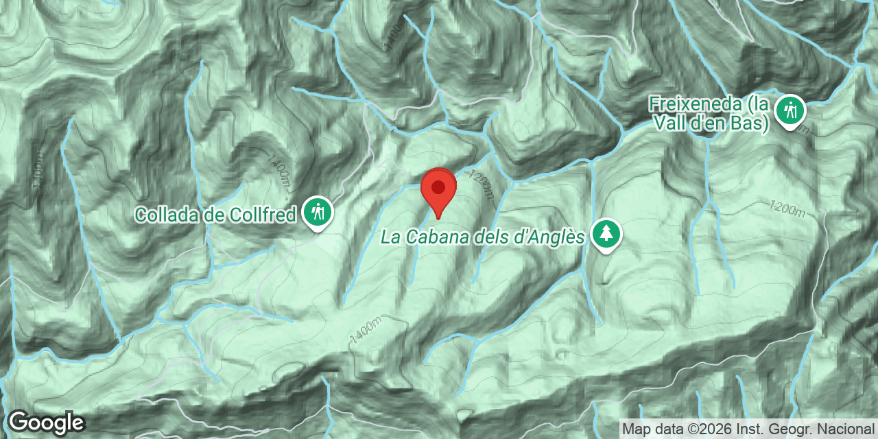 Mapa de situación de TRAVESSADA DE COLLFRED, COVA