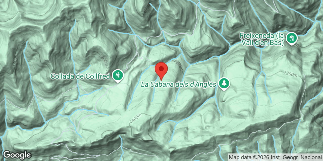 Mapa de situació de COLLFRED, FORAT DE