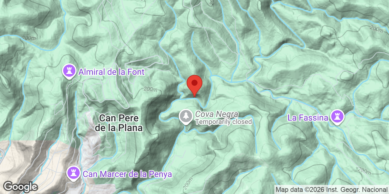 Location map of RIERA, COVES DE LA