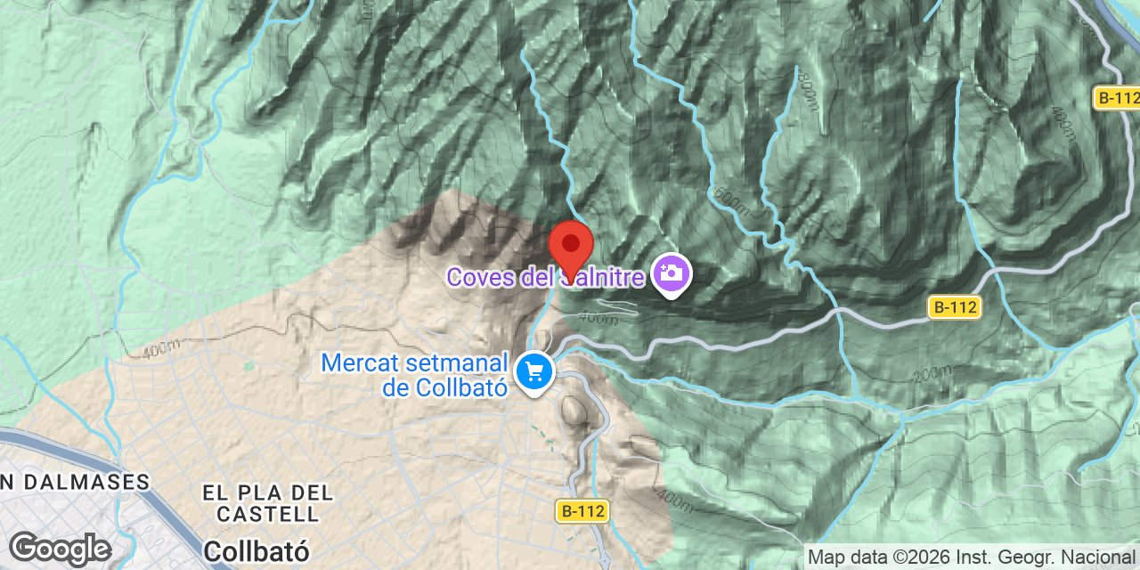 Mapa de situació de CONTRAFORT, COVA DEL
