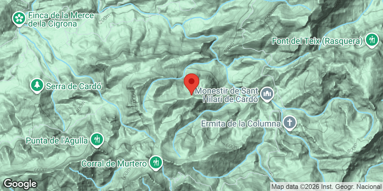 Mapa de situació de CAMINS DE TERRA, AVENC DE