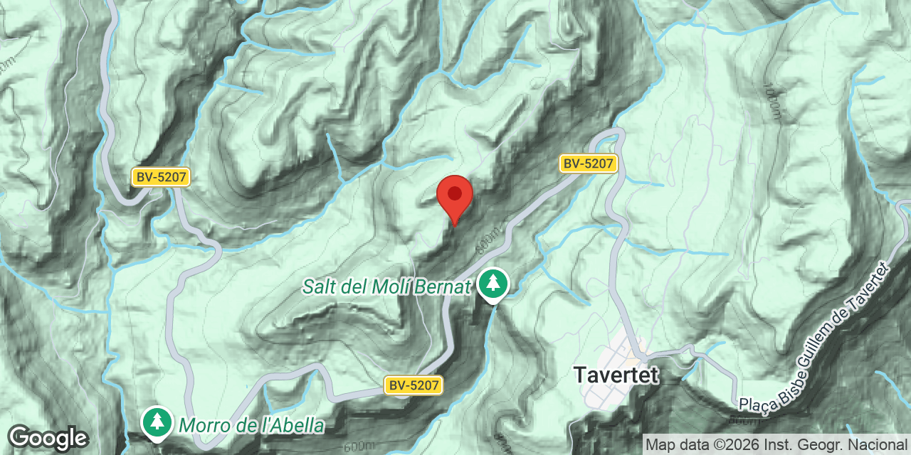 Location map of SUNYER DE BAIX, BALMA DEL