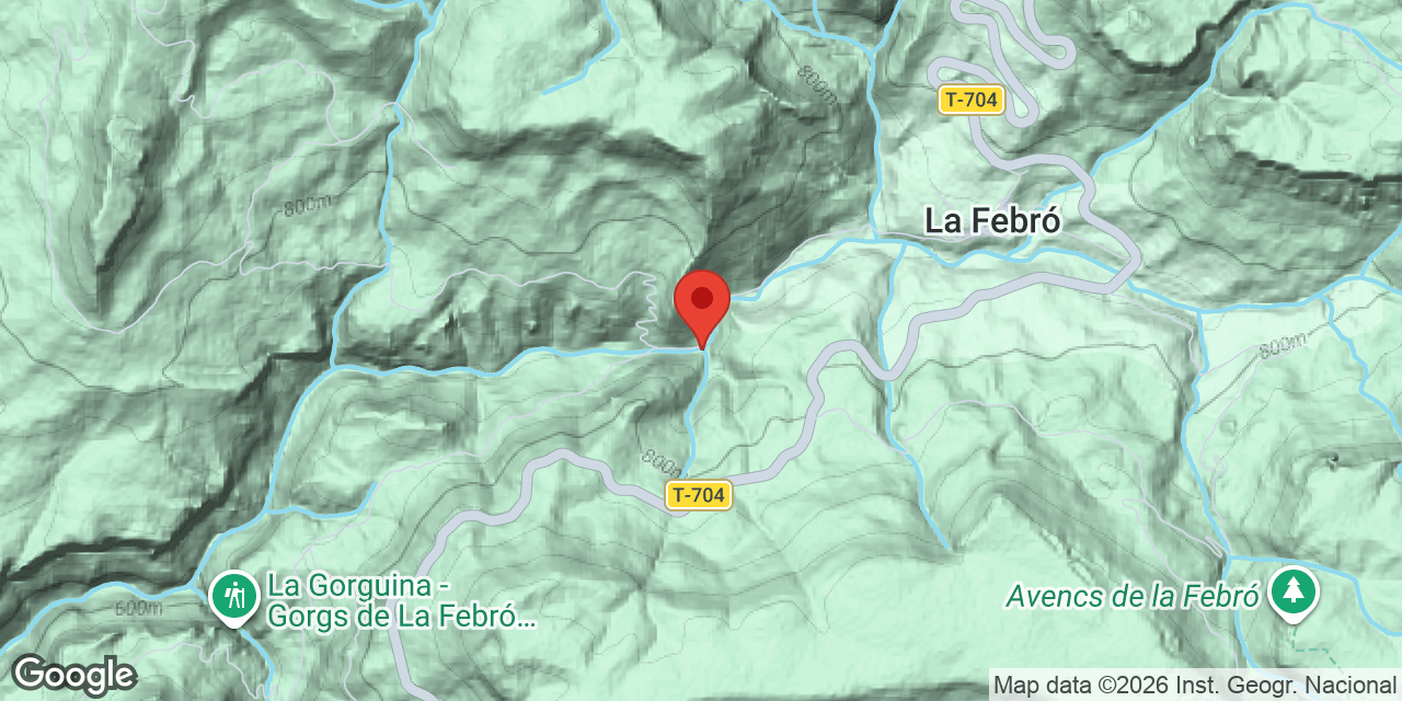 Location map of ESCANALS, TOSCA DELS