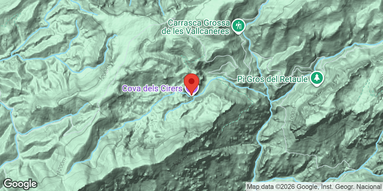 Mapa de situació de CIRERS, COVA DELS
