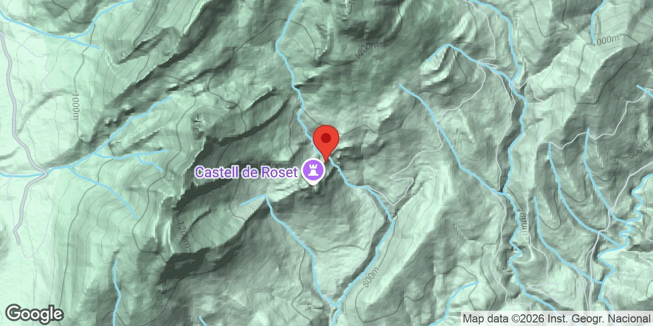 Mapa de situació de CANAL DEL CASTELL DE ROSET, COVA DE LA