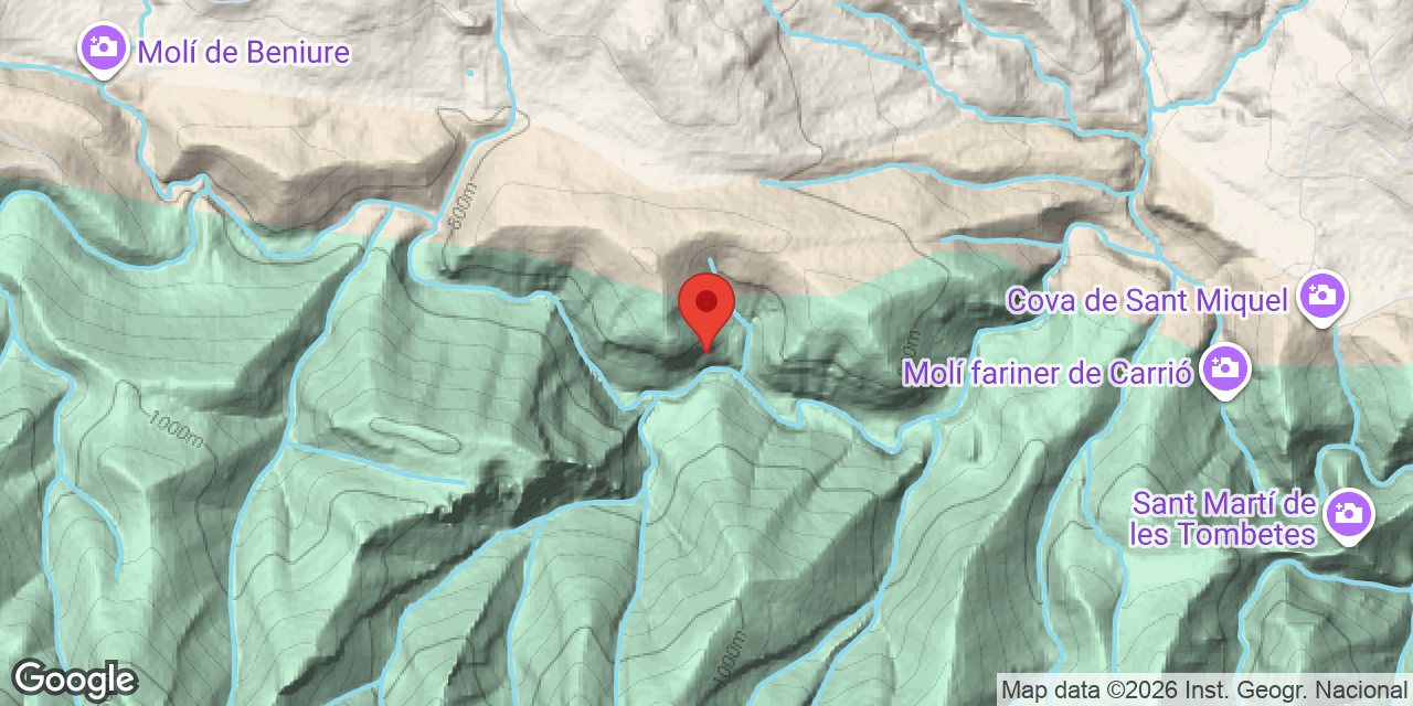 Mapa de situació de BEGURIANA, COVA