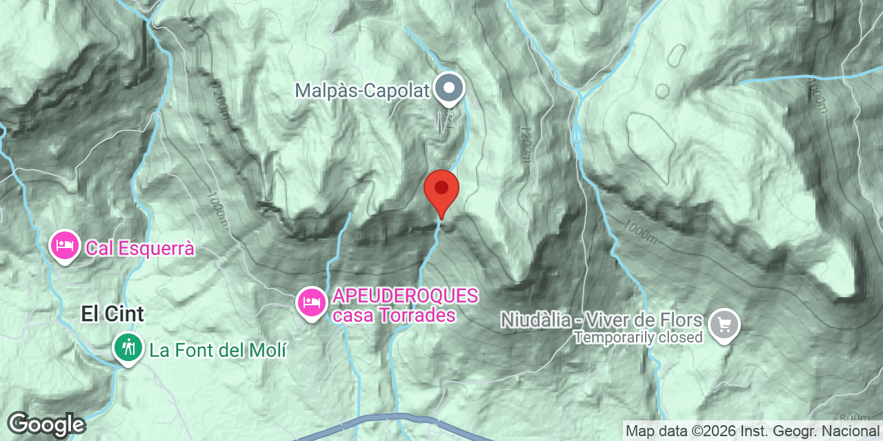 Mapa de situació de COMAMORERA, BAUMA DE
